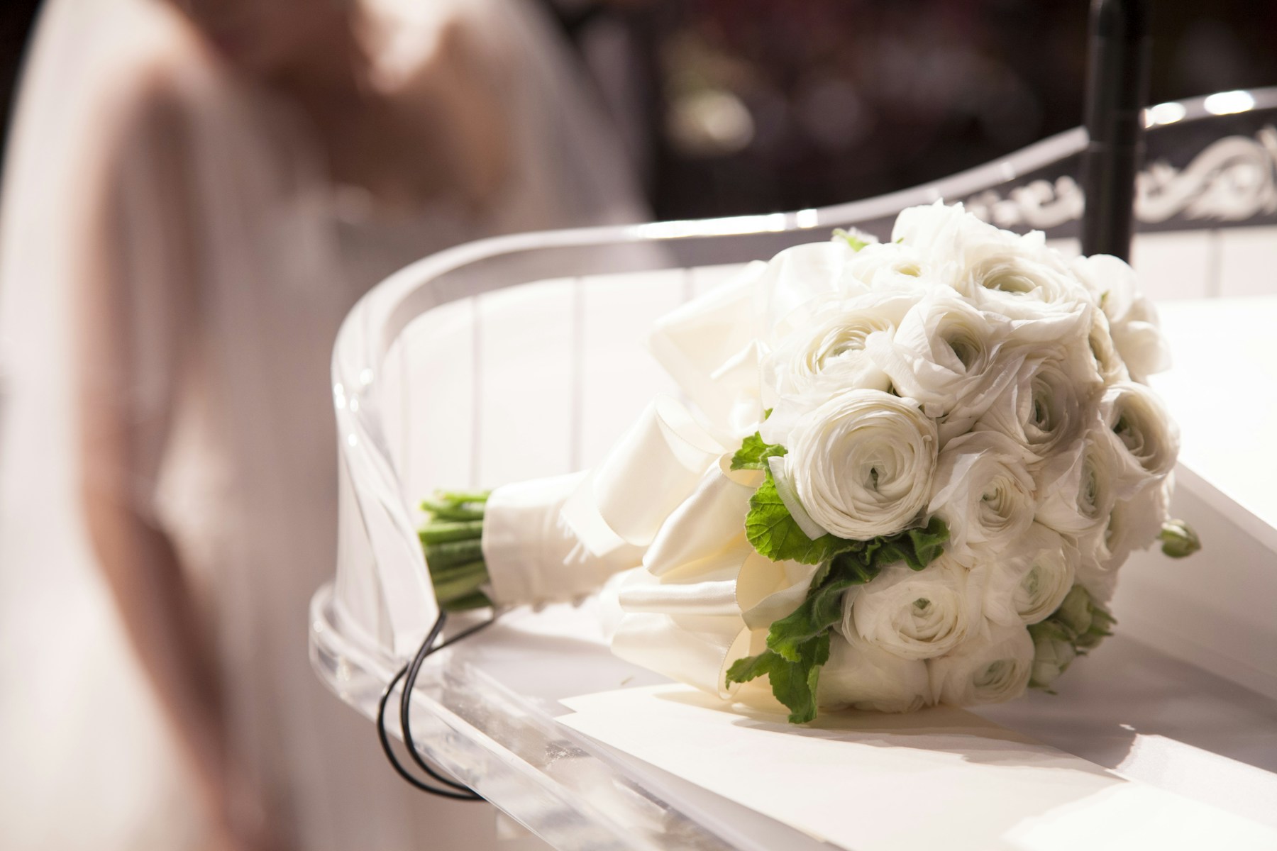 Bride holding a textural bouquet